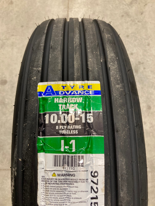 New Tire 10.00 15 Samson Rib Implement  8 ply Tubeless 10.00x15