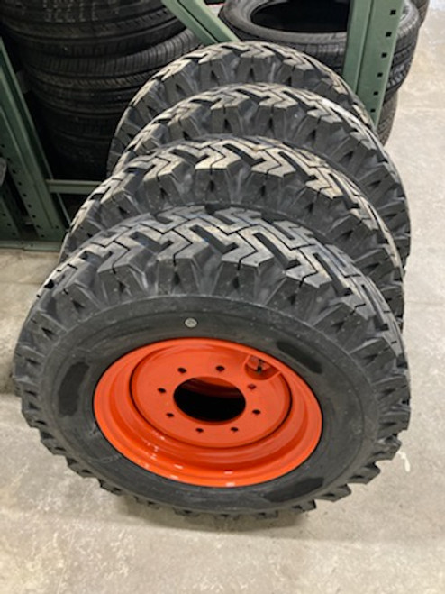 New 7.50 16 Mud & Snow 12 ply Tire & Wheel Kits for Skid Loader replaces 10-16.5 12-16.5 3195lbs New 7.50 16 Mud & Snow 12 ply Tire & Wheel Kits for Skid Loader replaces 10-16.5 12-16.5 3195lbs