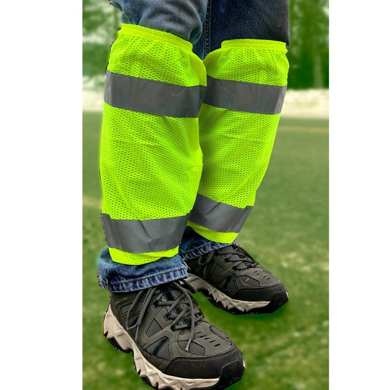 Waterproof Hi-Viz Leg Gaiters With Reflective Stripes – Outdoor Safety Gear For Hiking & Work