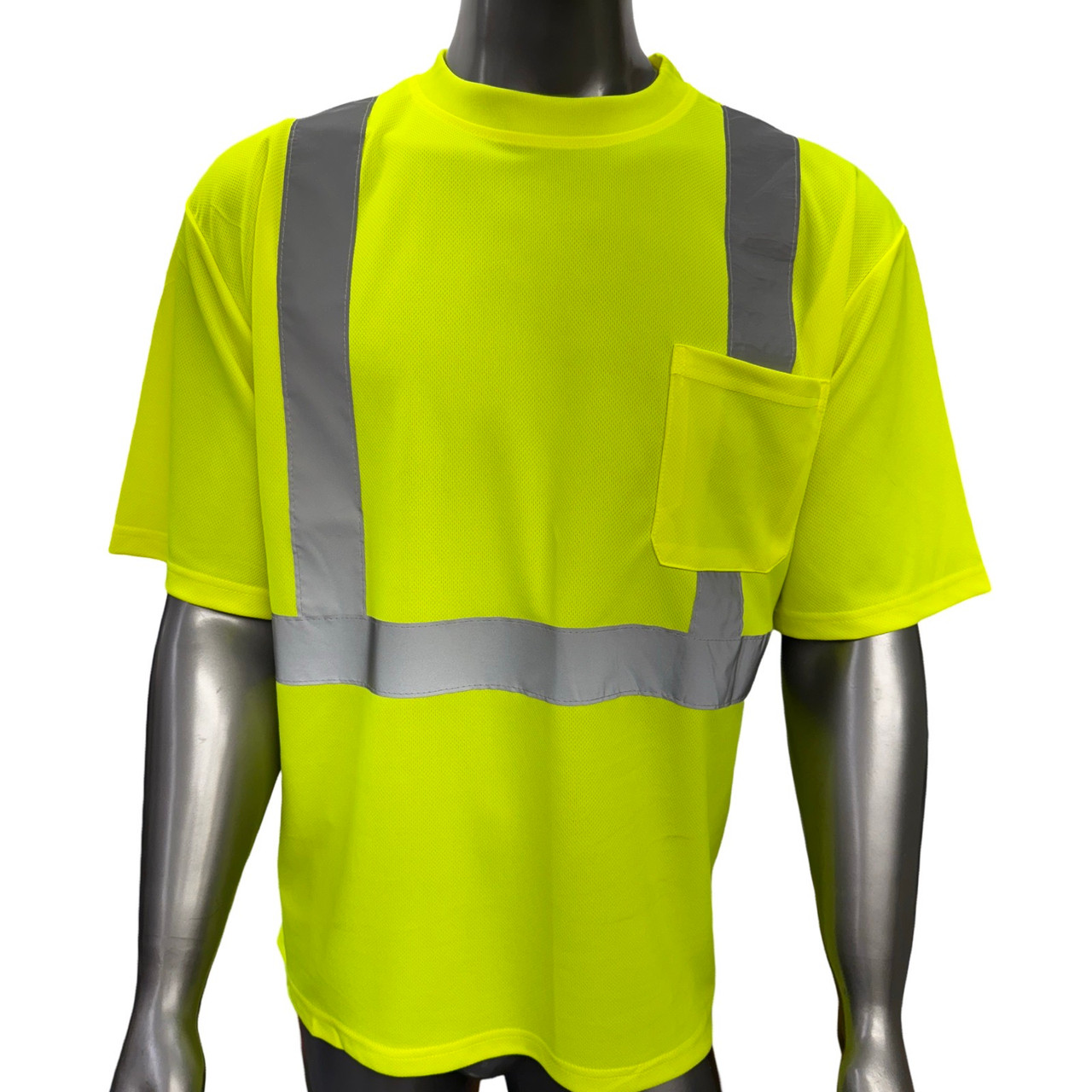 Forester Hi-Vis Class 2 Reflective Safety T-Shirt - Safety Green