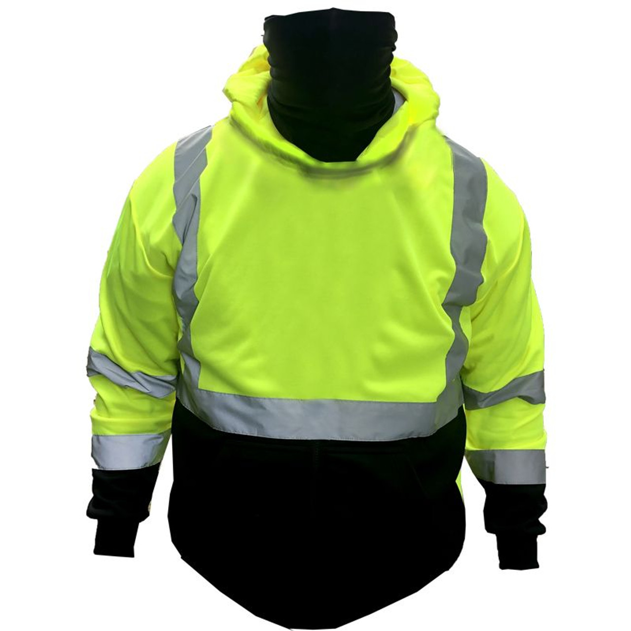 black hi vis pullover hoodie