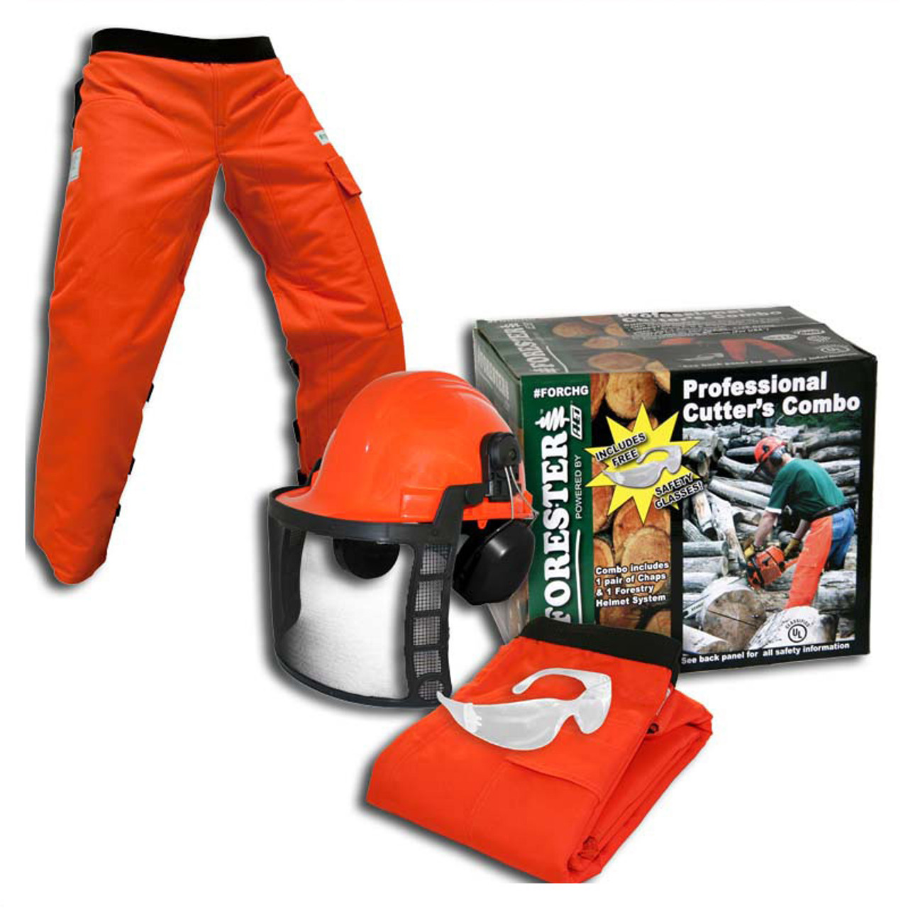 Forester Professional Cutter's Combo -Chaps/Helmet/Glasses Forester Shop