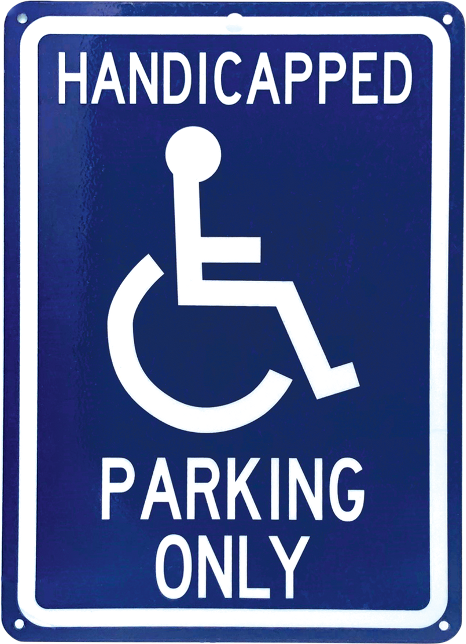 Handicapped Parking Only Metal Sign - 7 handicapped-parking-only-metal-sign-7-x-10
