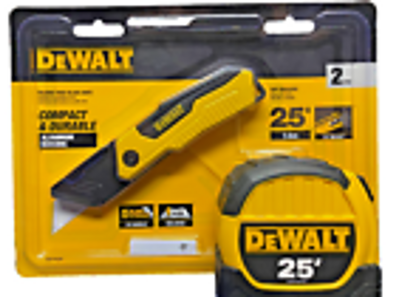 DeWALT Fixed Blade Folding Knife & Tape Measure Combo