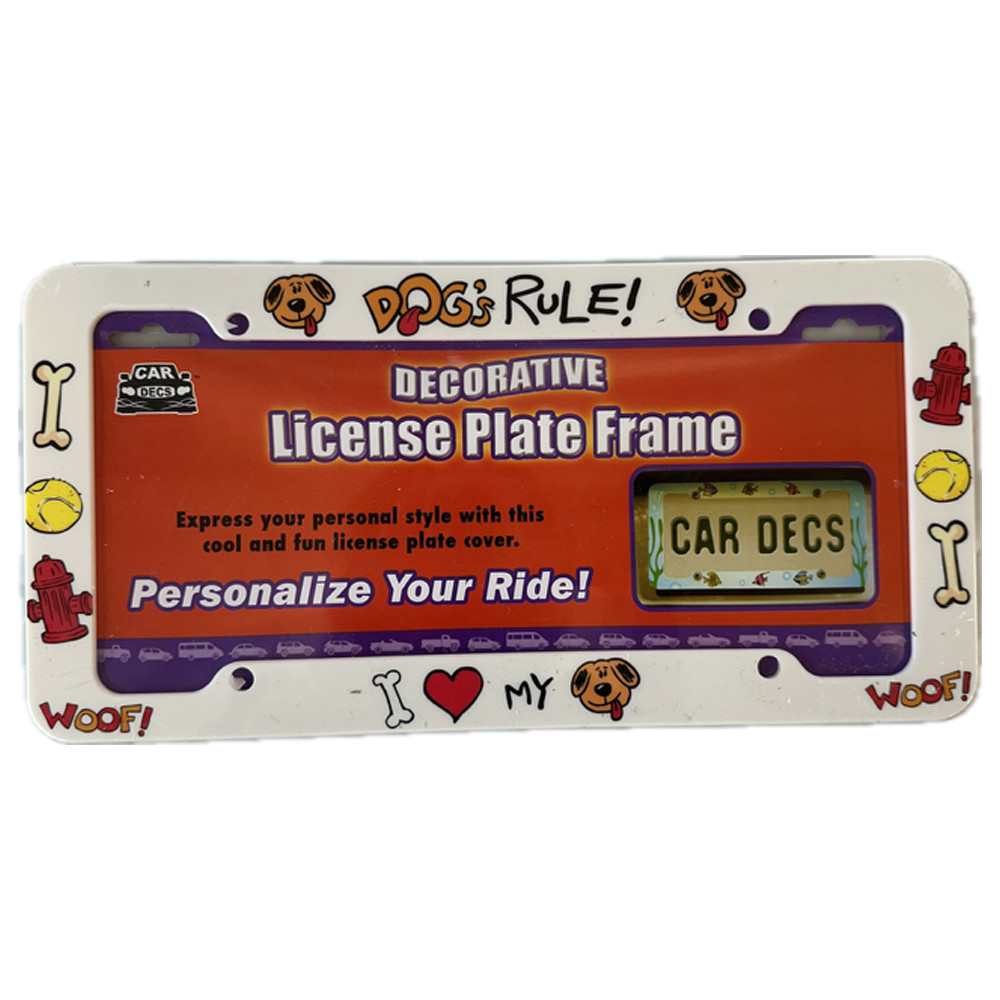 Paw Print Decorative License Plate Frame - Main Image