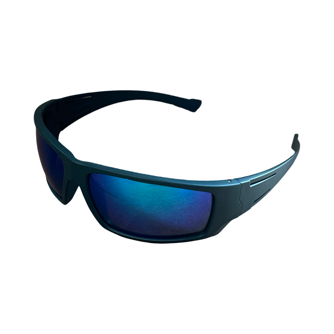 Forester Matte Green Frame/Blue Mirror Lens Safety Glasses