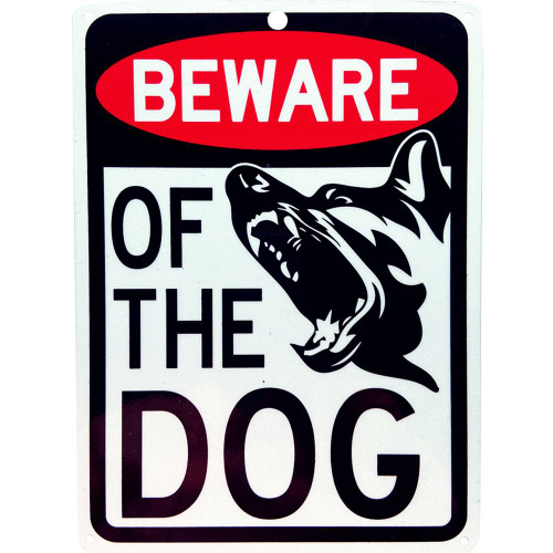 Forester 7" x 10" Reflective Aluminum Sign - Beware of the Dog
