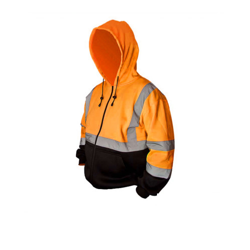 Forester Single Weight Class 3 Hi-Vis Zippered Hooded Sweatshirt w/ Drawstring