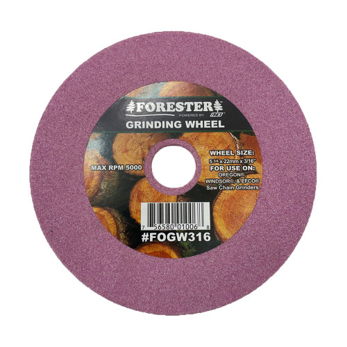 Forester 5 3/4" x 22mm Arbor Saw Chain Grinding Wheel - 2 Sizes