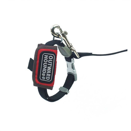 Outward Hound Pet Pocket Collar ID Bag - Red Clay / Java Outward Hound Pet Pocket Collar ID Bag - Red Clay / Java