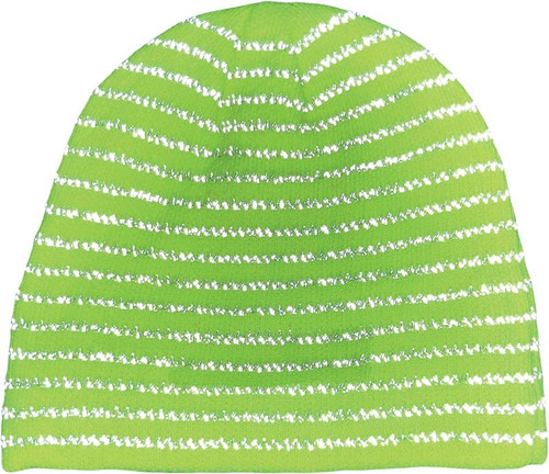 Forester Hi-Vis Green Stocking Hat With Reflective Stripe