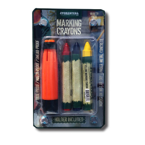 Forester Lumber Marking Crayons w/ Holder- 3 Pack (Multiple Colors)