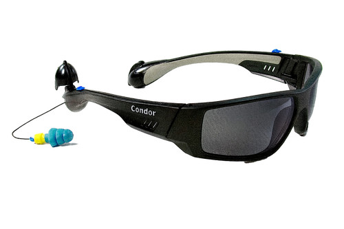 SonicGuard Anti-Fog Safety Glasses w/ Built in Ear Plugs