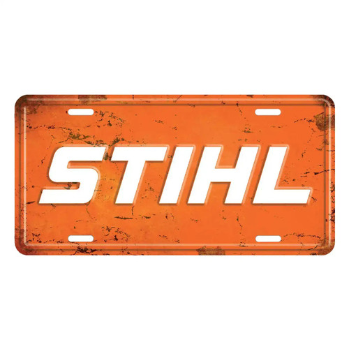 Stihl Distressed License Plate