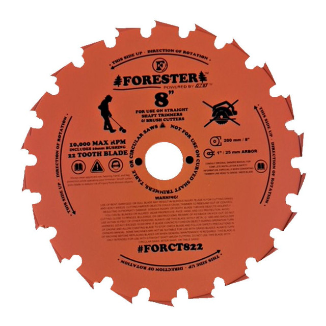 Forester Chainsaw Tooth Brush Cutter Blade 9" Diameter x 1" or 20mm