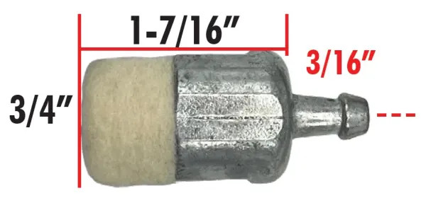 Forester Replacement Walbro Weighted Fuel Filters - Fits 3/16