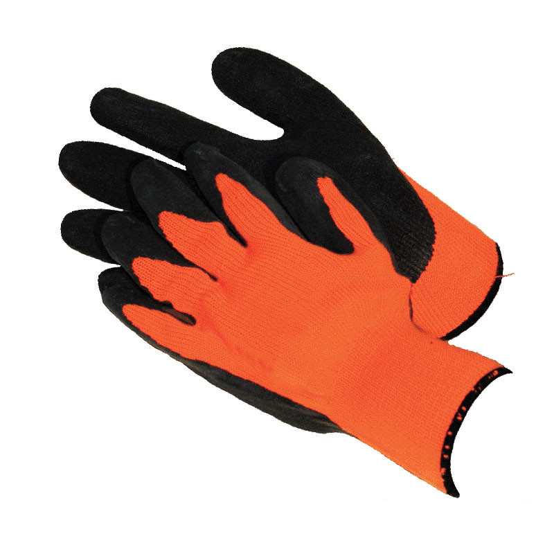 Hi-Vis Orange Insulated Rubber Palm Winter Work Gloves - Forester Shop