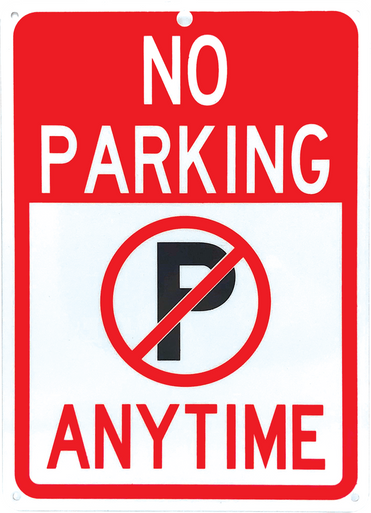 No Parking Anytime Metal Sign - 7