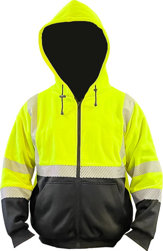 Forester Double Lined Class 3 Hi-Vis Thermal Zip Up Hoodie