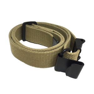 M1 Garand cotton web sling, khaki tan - WW2 Period correct