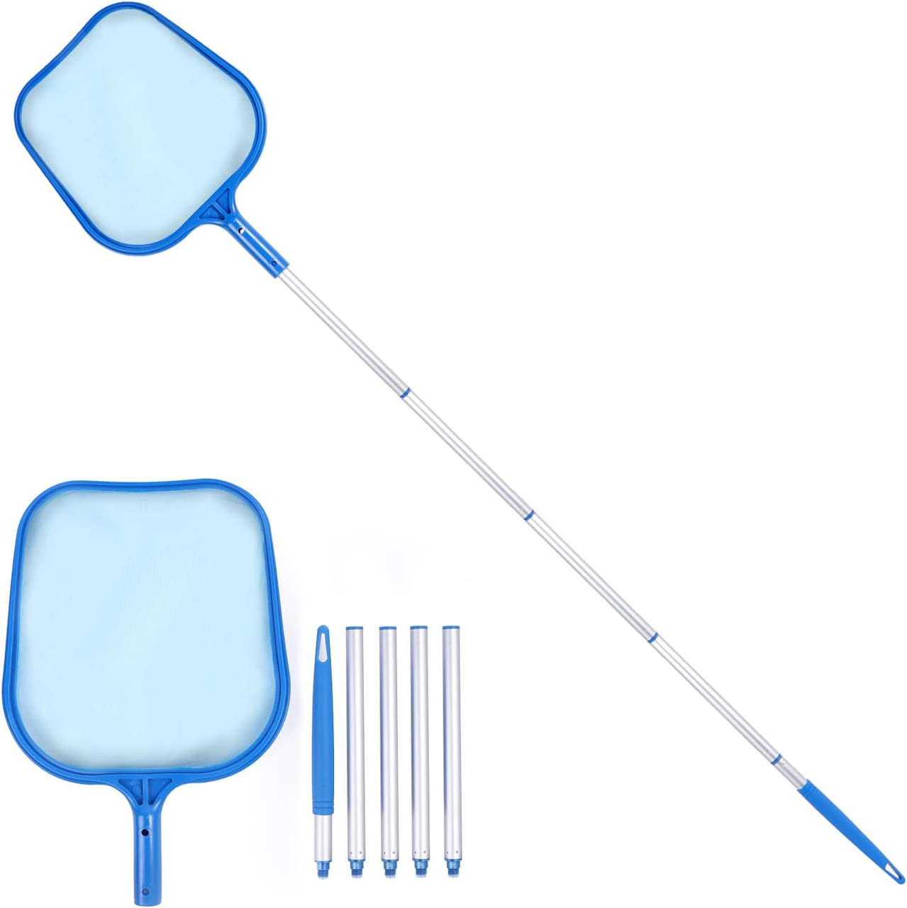 Swimming Pool Net Leaf Rake Mesh Skimmer Hot Tub Spa Clean Tool ＆Telescopic  Pole