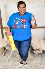 Peace Love Read T-Shirt Product