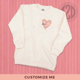 Custom Heart Sweatshirt Flat