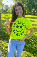 Smiley Star Don't Worry Graphic T-Shirt