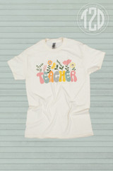 Groovy Flower Teacher T-Shirt