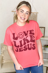 Retro Love Like Jesus Graphic T-Shirt 
