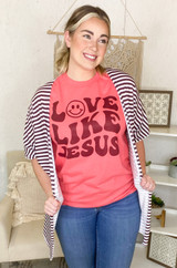 Retro Love Like Jesus Graphic T-Shirt