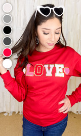 Love Ideal Chenille Long Sleeve T-Shirt