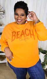 Beach Life Corded Sweatshirt