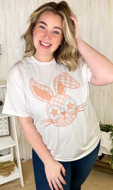 Signature T-ShirtZ Bunny Ears Easter Shirt, Cute Spring Tshirt, Easter Gift for Her, Bunny Graphic Tee - XS / Heather Black