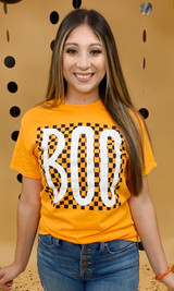 Checkerboard Boo Graphic T-Shirt