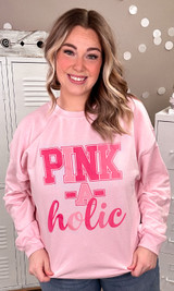 Pink-A-Holic Graphic Long Sleeve T-Shirt