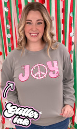 Glitter Joy Christmas Graphic Sweatshirt