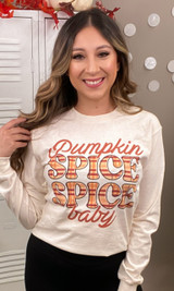 Pumpkin Spice Spice Baby Graphic Long Sleeve T-Shirt