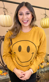 Fall Smiley Graphic Sweatshirt