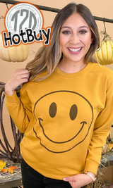 Fall Smiley Graphic Sweatshirt