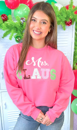 Mrs Claus Sequin Christmas Graphic Sweatshirt