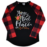 Trendy Black and Red Plaid Women's Shirts for Christmas 