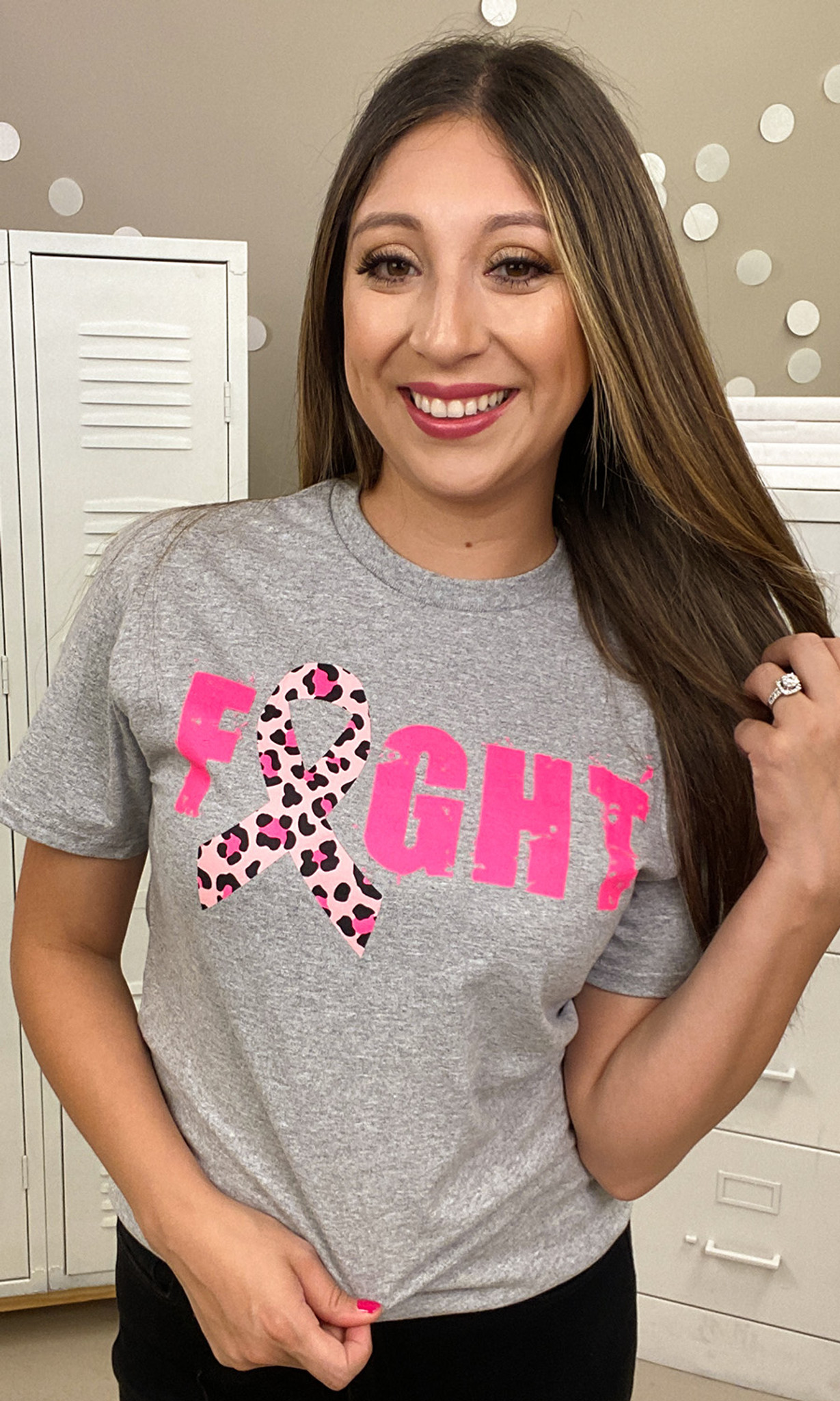 Fight Breast Cancer Awareness Graphic T-Shirt - Tees2urdoor