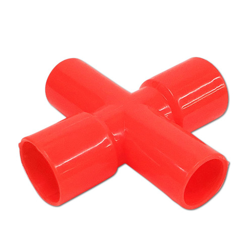 Plastic 4 Way Tube Connector -