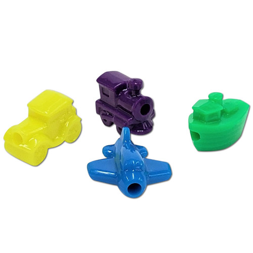 Transportation Assorted Plastic Beads -