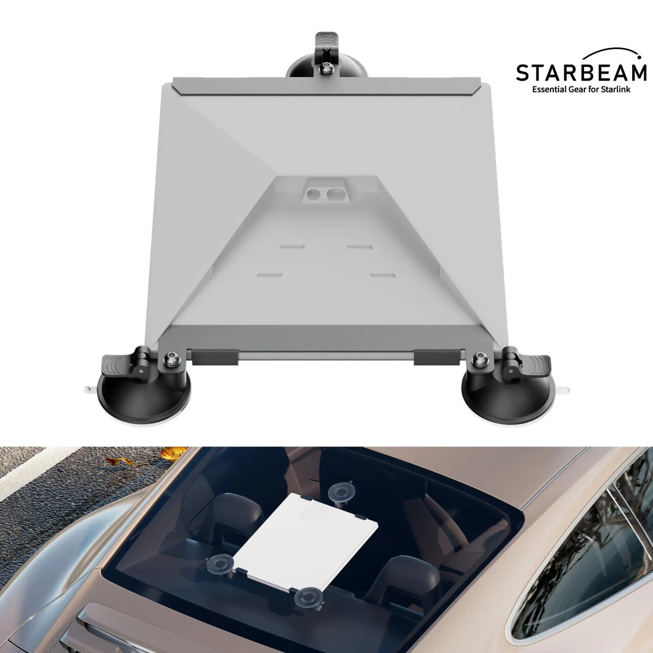 STARBEAM Starlink Mini Suction Cup Mount for Vehicle Sunroof or