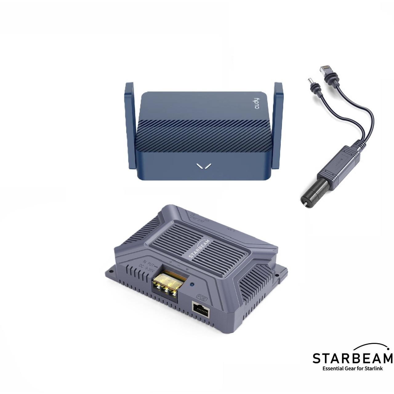 STARBEAM Starlink Mini DC to PoE Power Converter with Cudy TR3000
