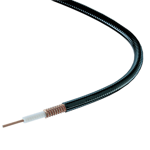 CommScope FSJ2-50, HELIAX® Superflexible Foam Coaxial Cable, corrugated copper, 3/8 in, black PE jacket - 500m