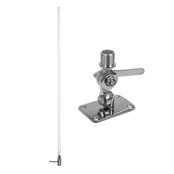 Blackhawk 4G Cellular Marine Antenna 698-2700 with Stainless Steel Adjustable Mount