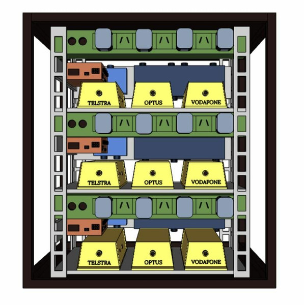 DAS Rack Cabinet 18RU 3 Shelf Kit